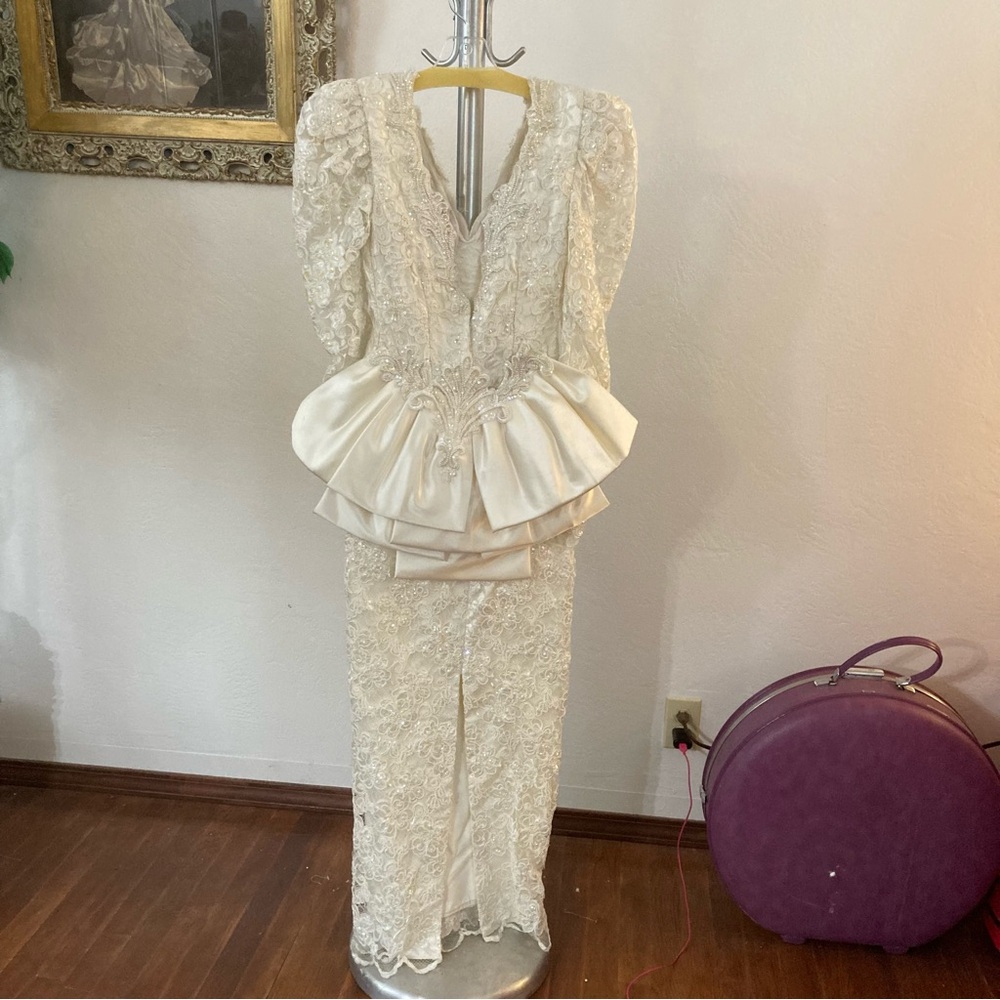 Vintage Demetrios extravagant jeweled sexy Jessica rabbit gown dress  wedding